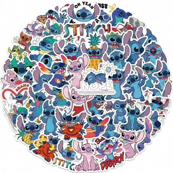50 Pack Disney Stitch Vinyl Stickers - Picture 1 of 6
